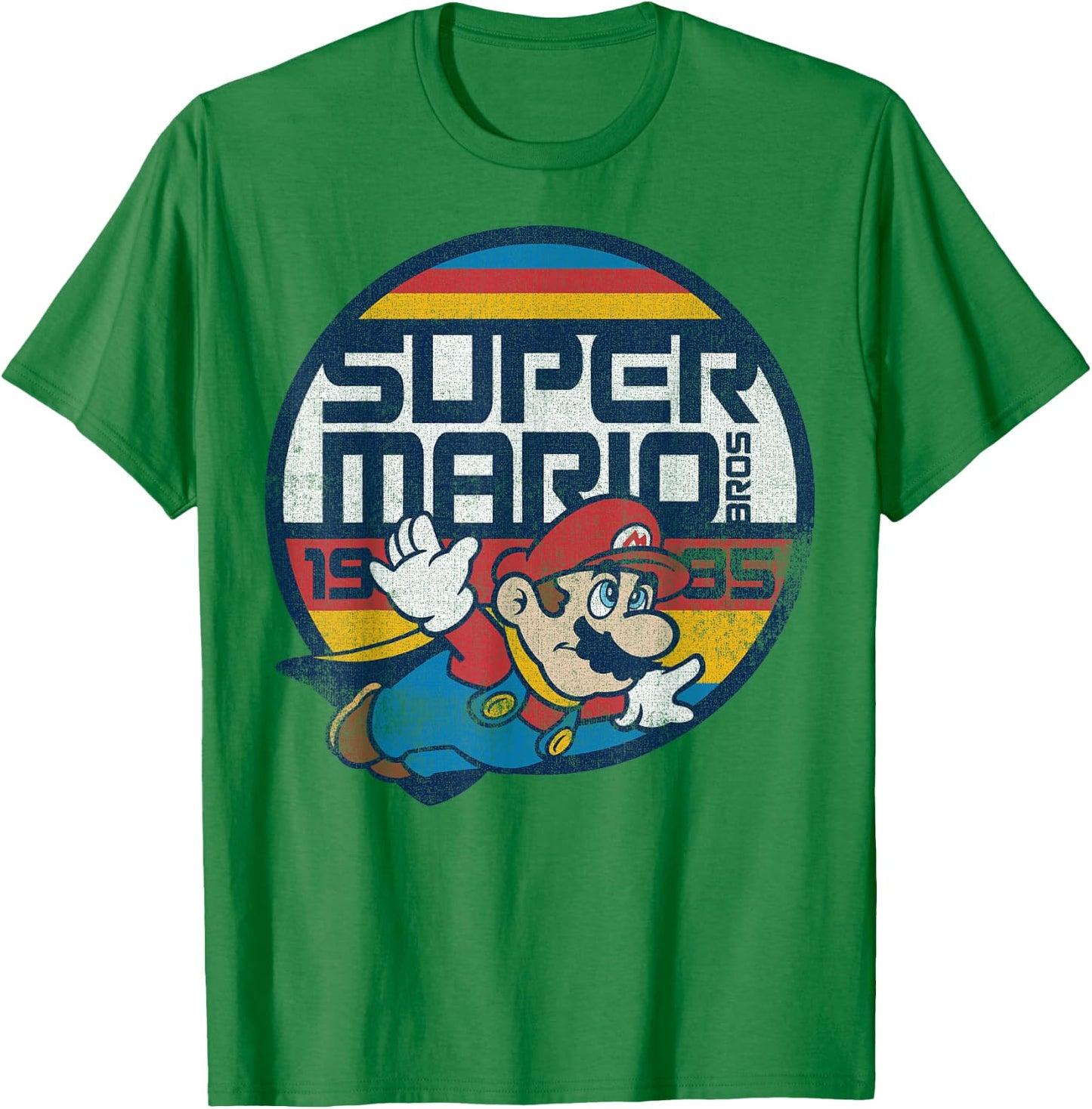 Super Mario Classic Retro Flying 1985 Graphic T-Shirt - T-Shirt | Irish Green
