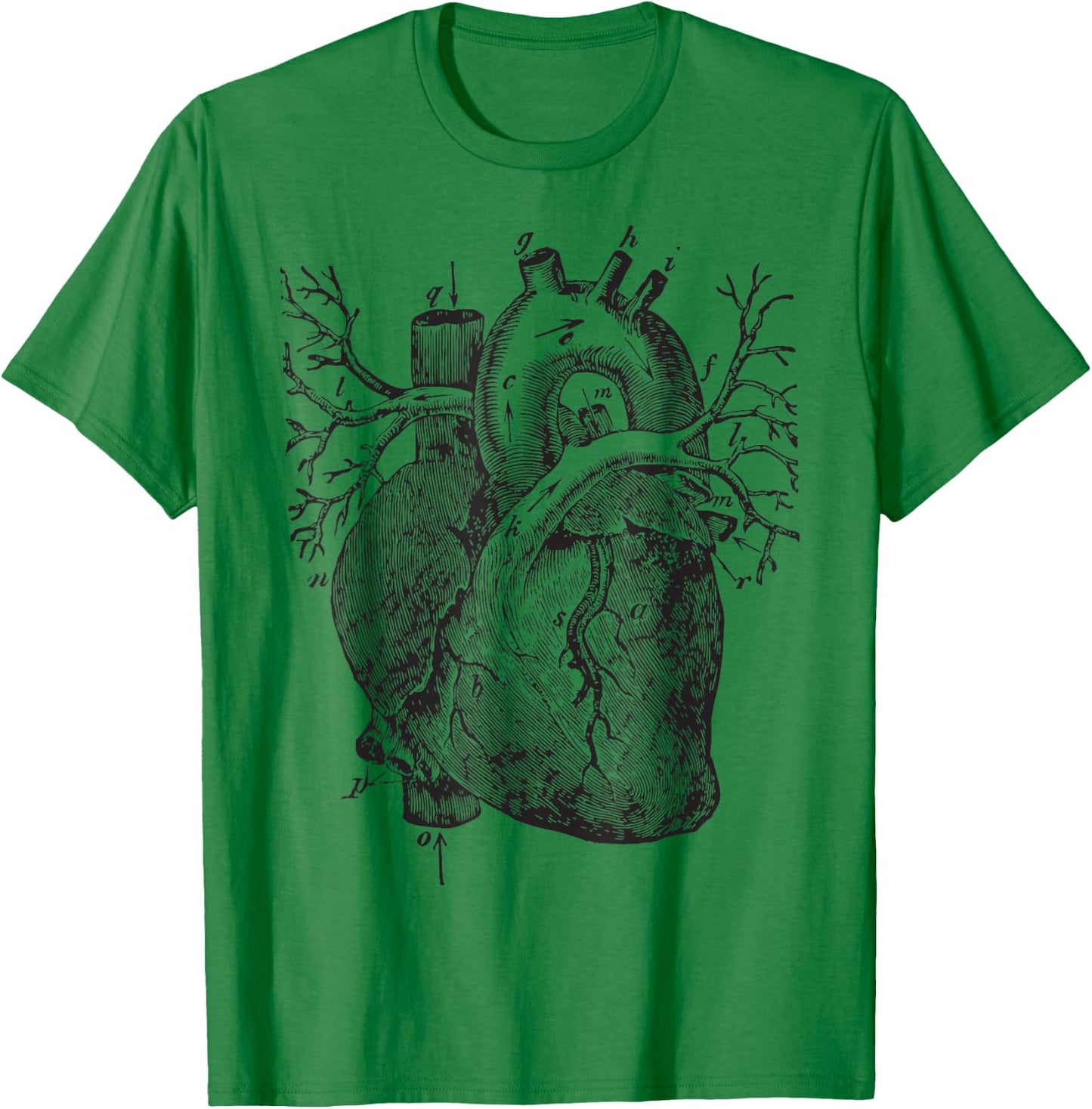 Heart Veins and Arteries Drawing T-Shirt - T-Shirt | Irish Green