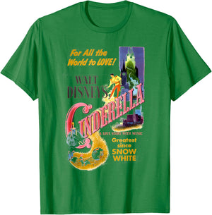 Disney Cinderella Vintage Movie Box Art Poster Small T-Shirt - T-Shirt | Irish Green