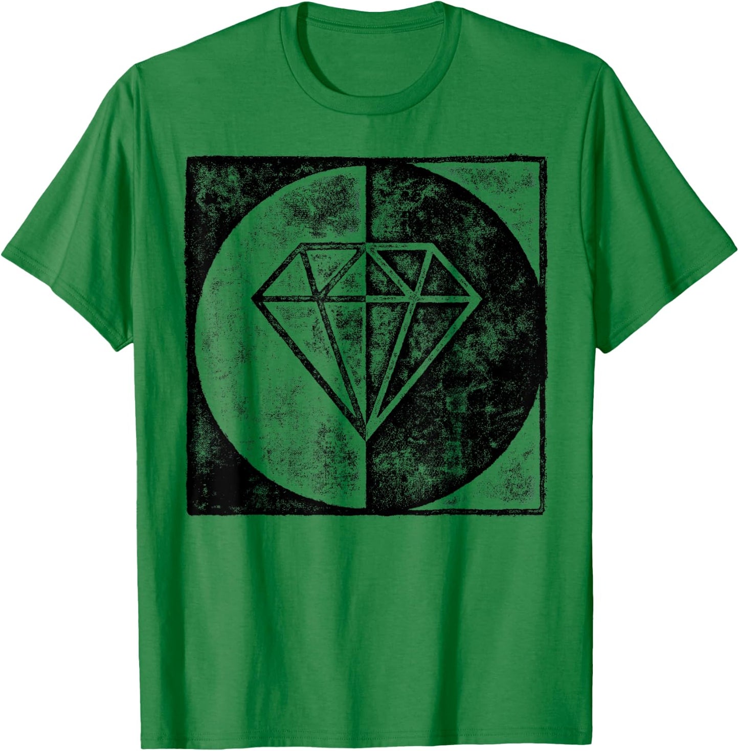 Black And White Rough Diamond T-Shirt - T-Shirt | Irish Green