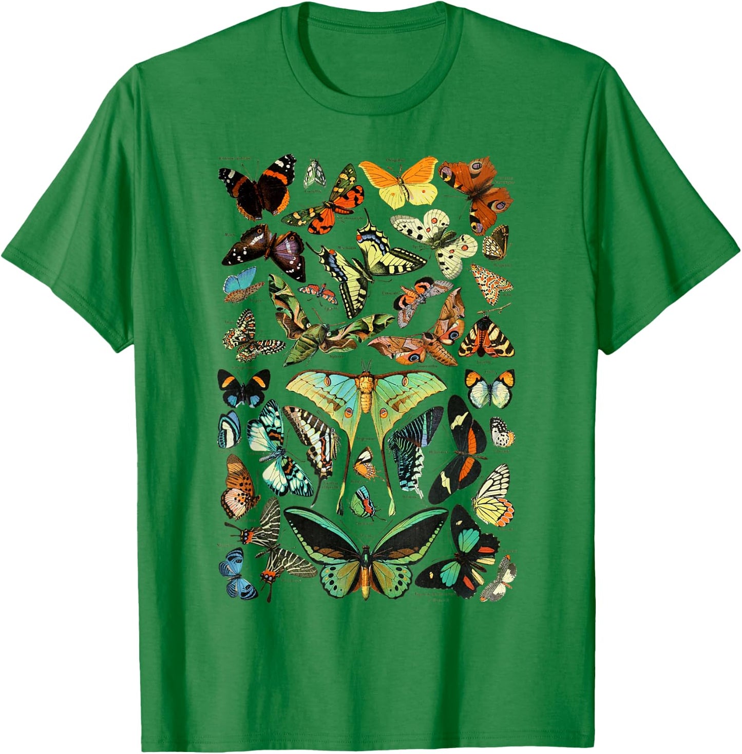 Butterflies Butterfly Collection Scientific T-Shirt - T-Shirt | Irish Green