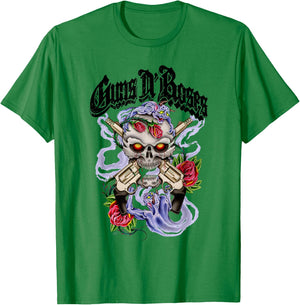 Guns N' Roses Official Guns N' Demons Purple Smoke T-Shirt - T-Shirt | Irish Green