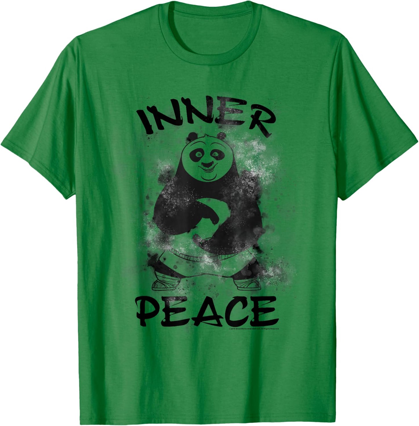 Kung Fu Panda Po Inner Peace Water Color Portrait T-Shirt - T-Shirt | Irish Green