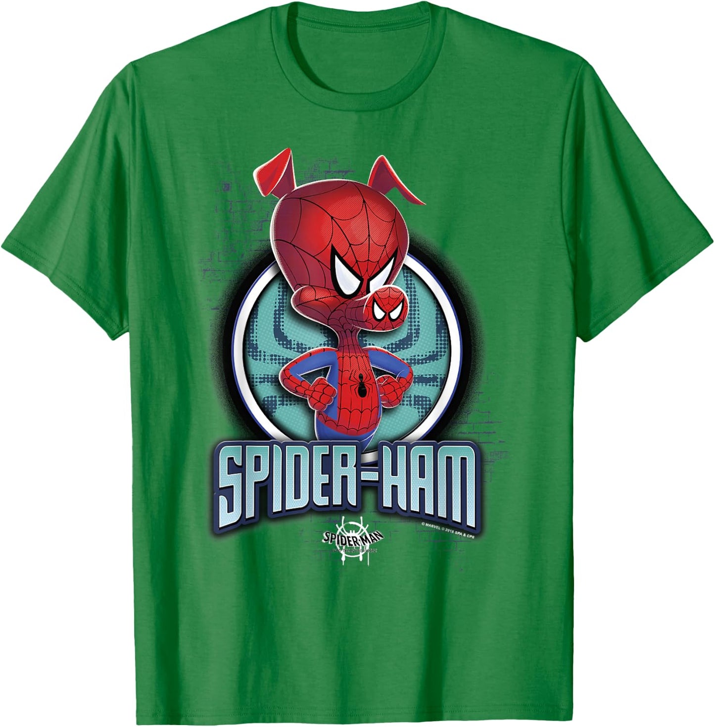 Marvel Spider-Man Spiderverse Spider-Ham Pose T-Shirt - T-Shirt | Irish Green