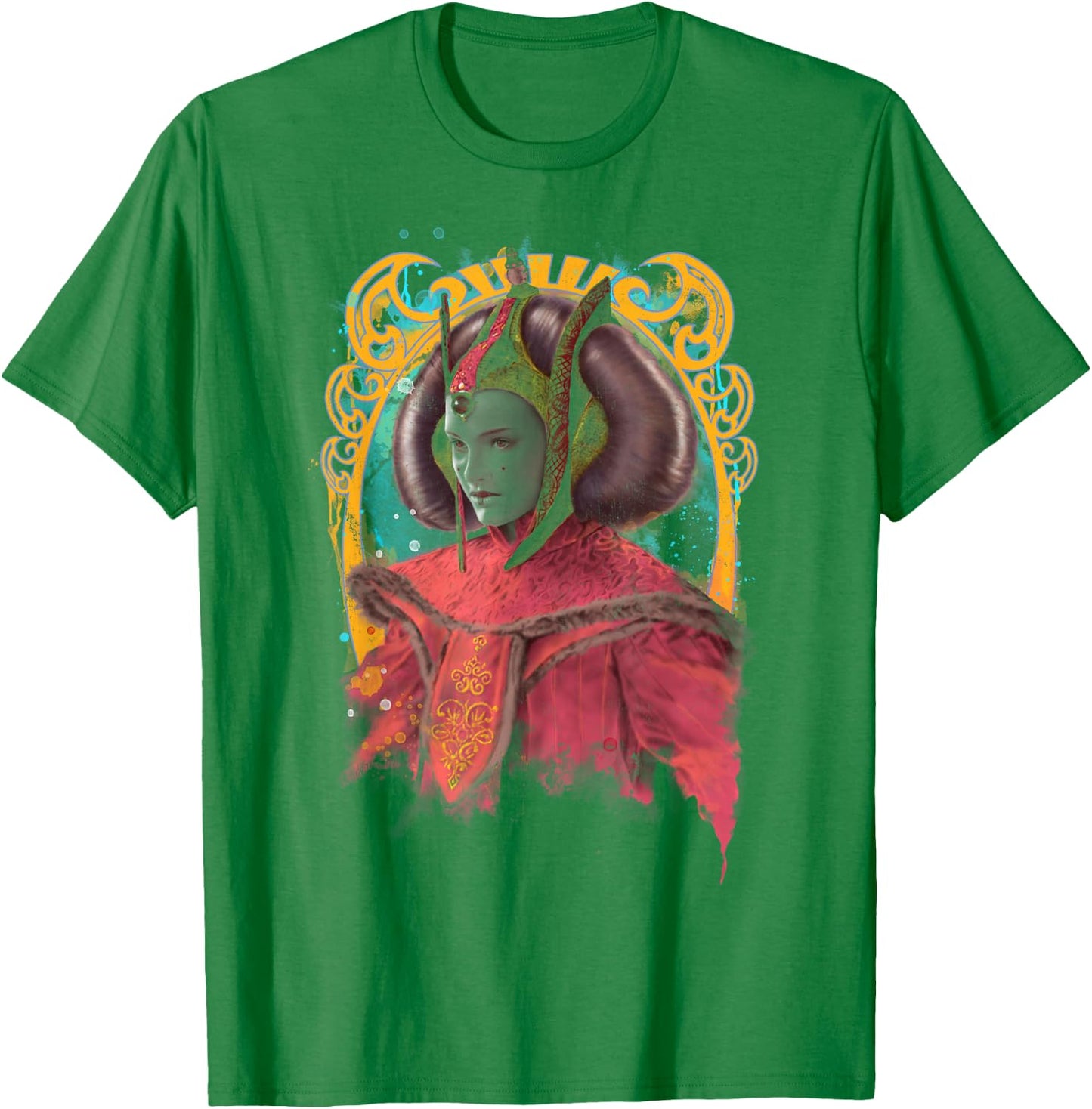 Star Wars Padme Amidala Regal Portrait Graphic T-Shirt - T-Shirt | Irish Green