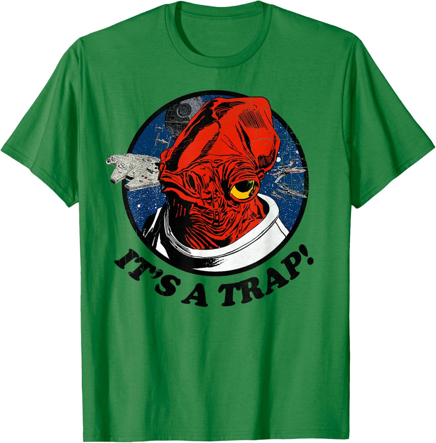 Star Wars Admiral Ackbar Falcon IT'S A TRAP! Graphic T-Shirt - T-Shirt | Irish Green