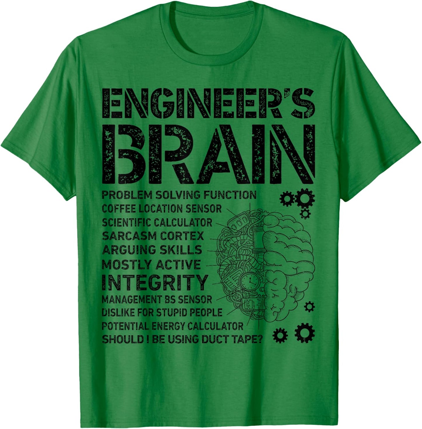 Engineer's Brain Funny Process Engineer Men Engineering Gift Small T-Shirt - T-Shirt | Irish Green
