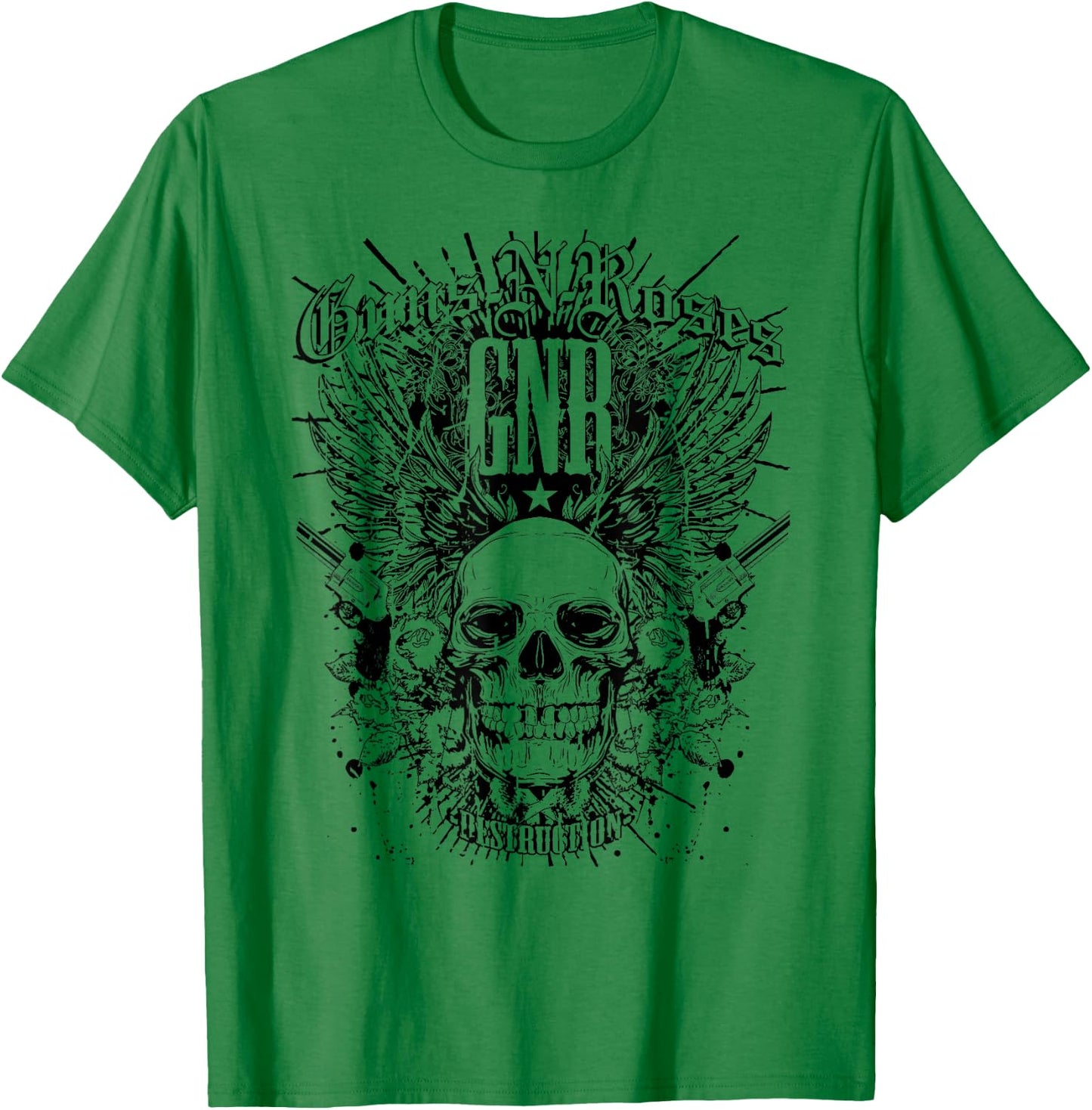 Guns N' Roses Official Destruction White T-Shirt - T-Shirt | Irish Green