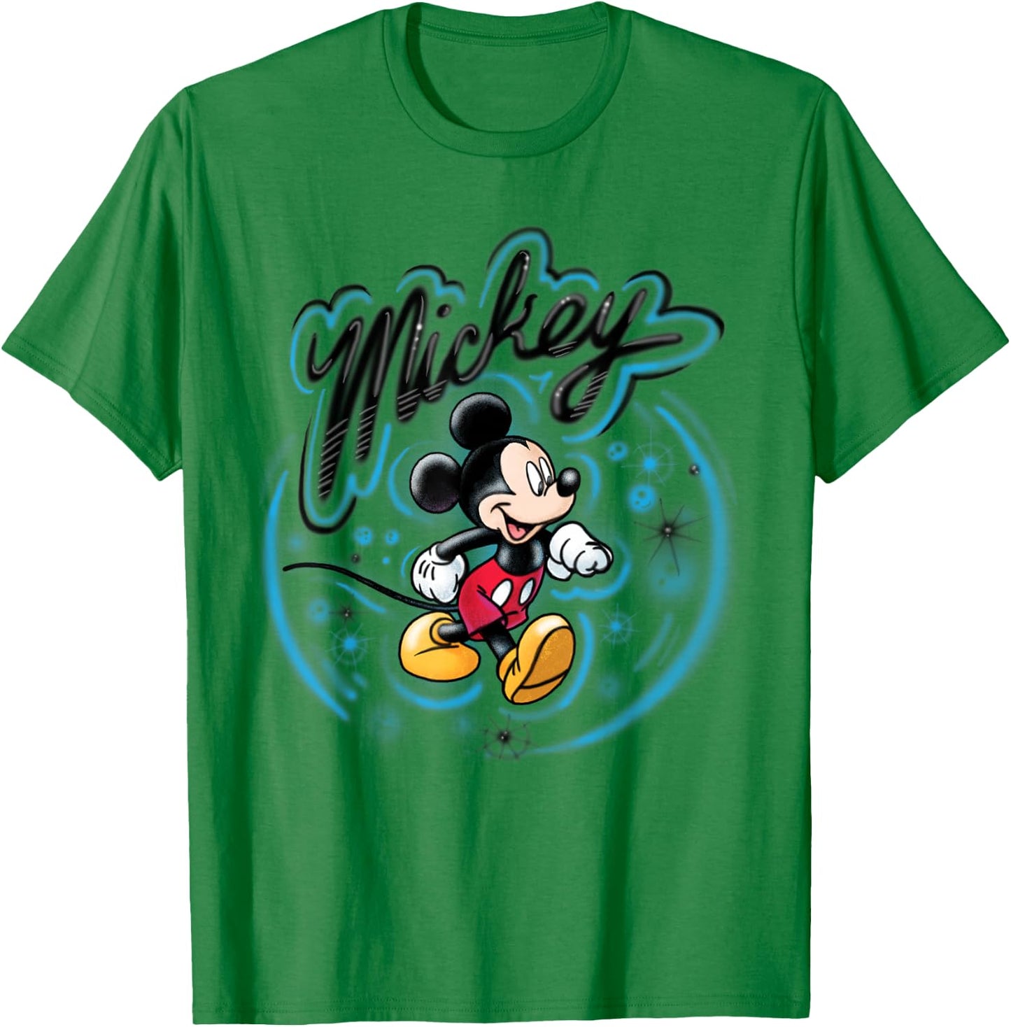 Disney Mickey Mouse Airbrush T-Shirt - T-Shirt | Irish Green