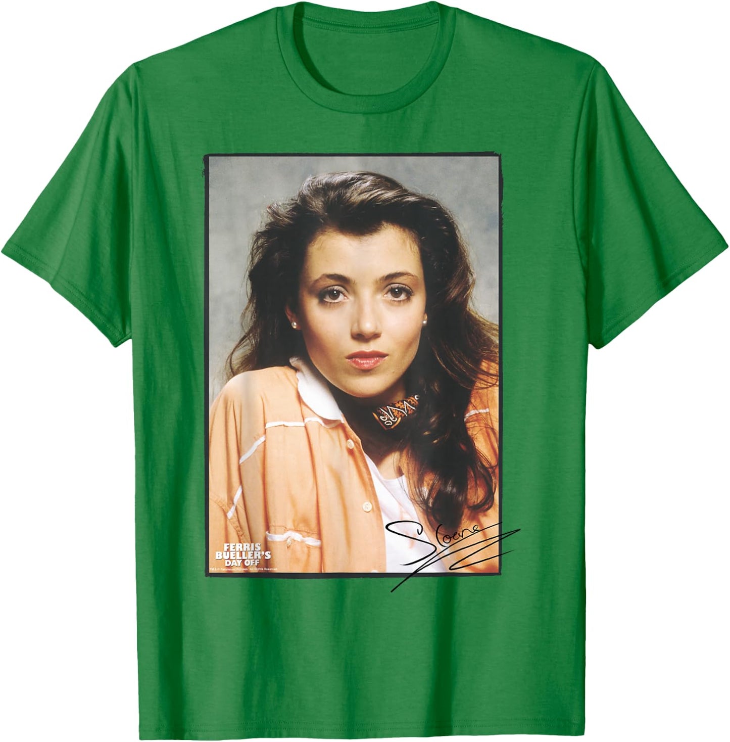 Ferris Bueller Sloane Peterson Signed Photo Graphic T-Shirt - T-Shirt | Irish Green