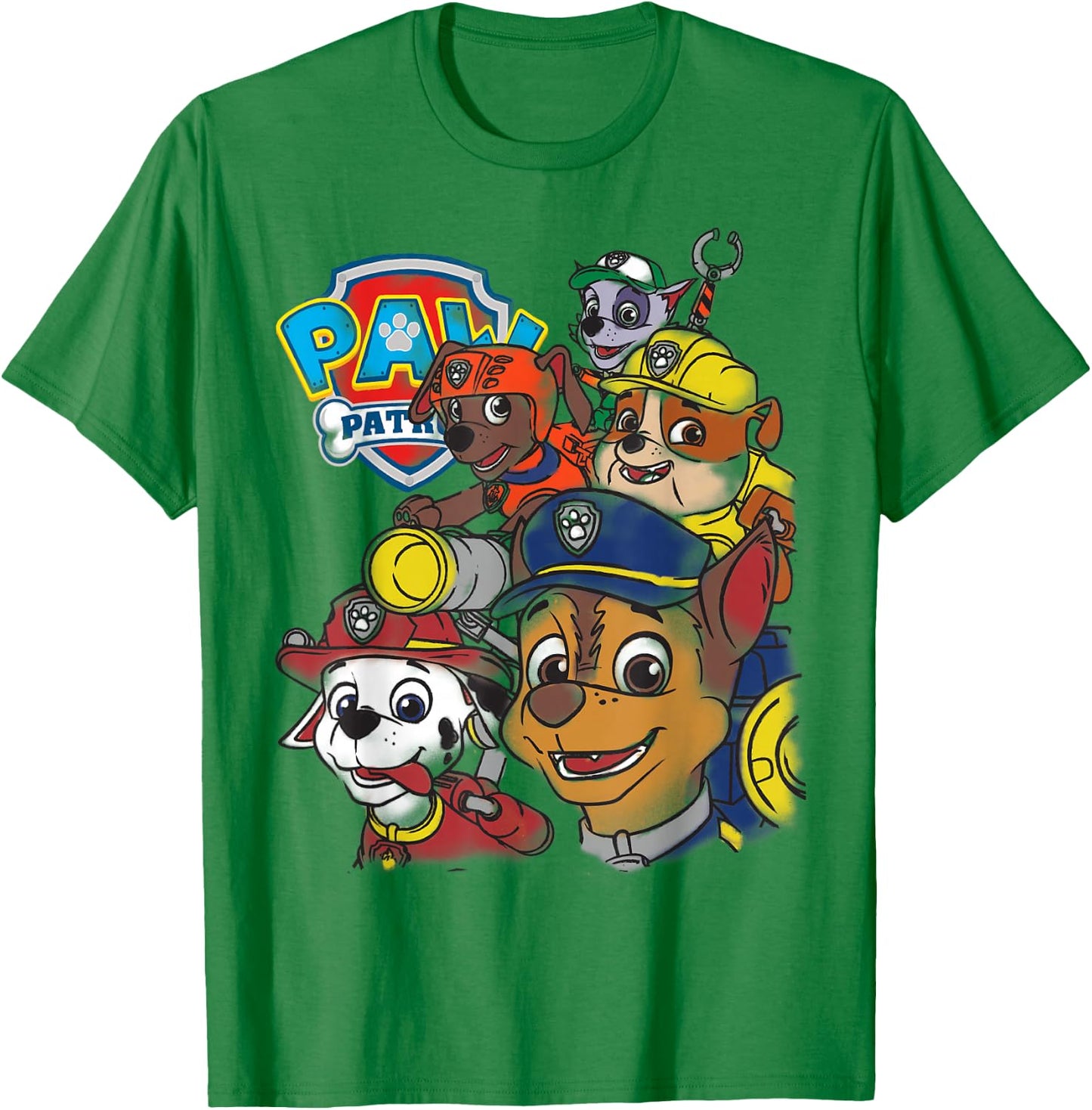PAW Patrol Rescue Pup Group T- Shirts T-Shirt - T-Shirt | Irish Green