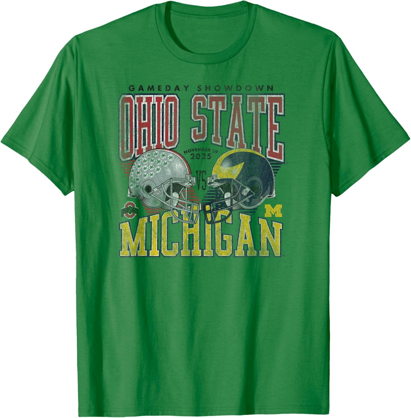 Ohio State Buckeyes vs Michigan Wolverines 2025 Vintage T-Shirt - T-Shirt | Irish Green