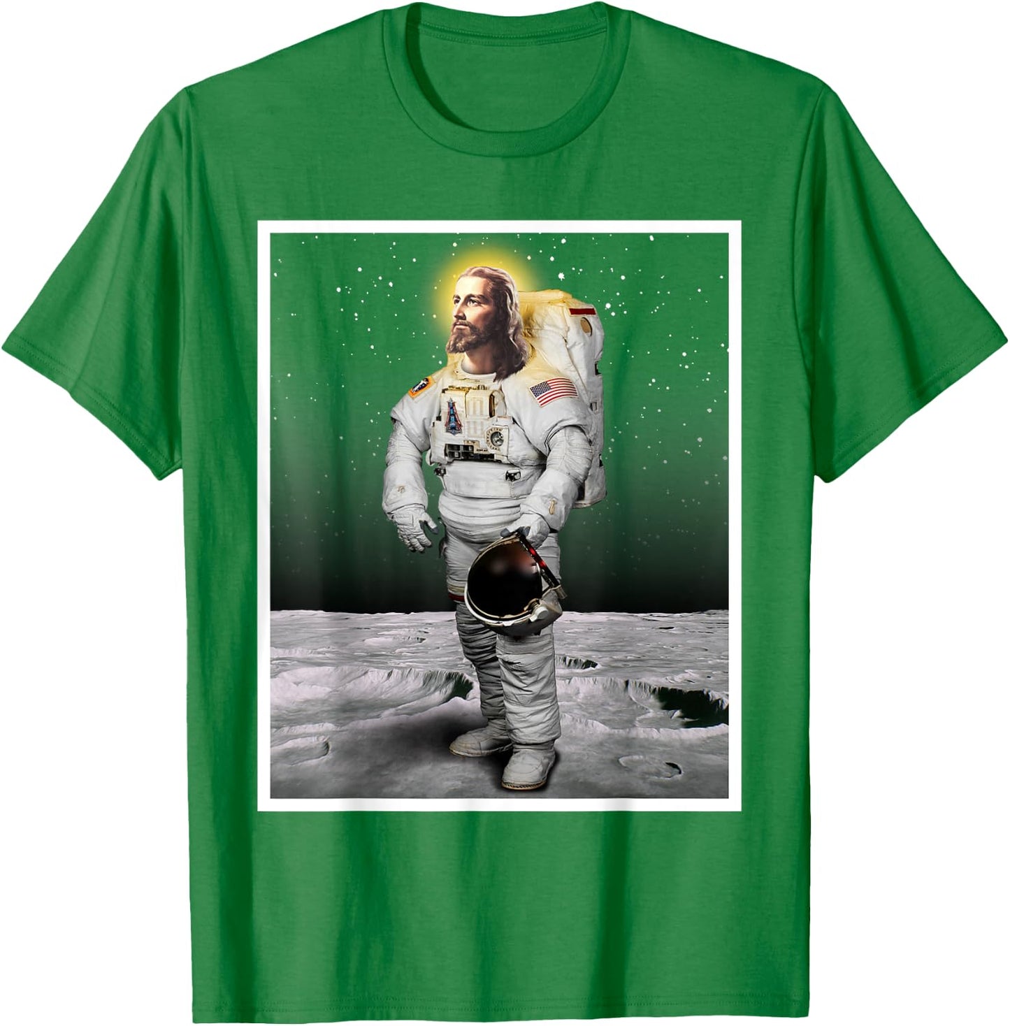 Jesus was an Astronaut Shirt - Sarcastic Funny Jesus T-Shirt - T-Shirt | Irish Green