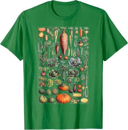 Kitchen Vegetable Identification Reference Table T-Shirt - T-Shirt | Irish Green