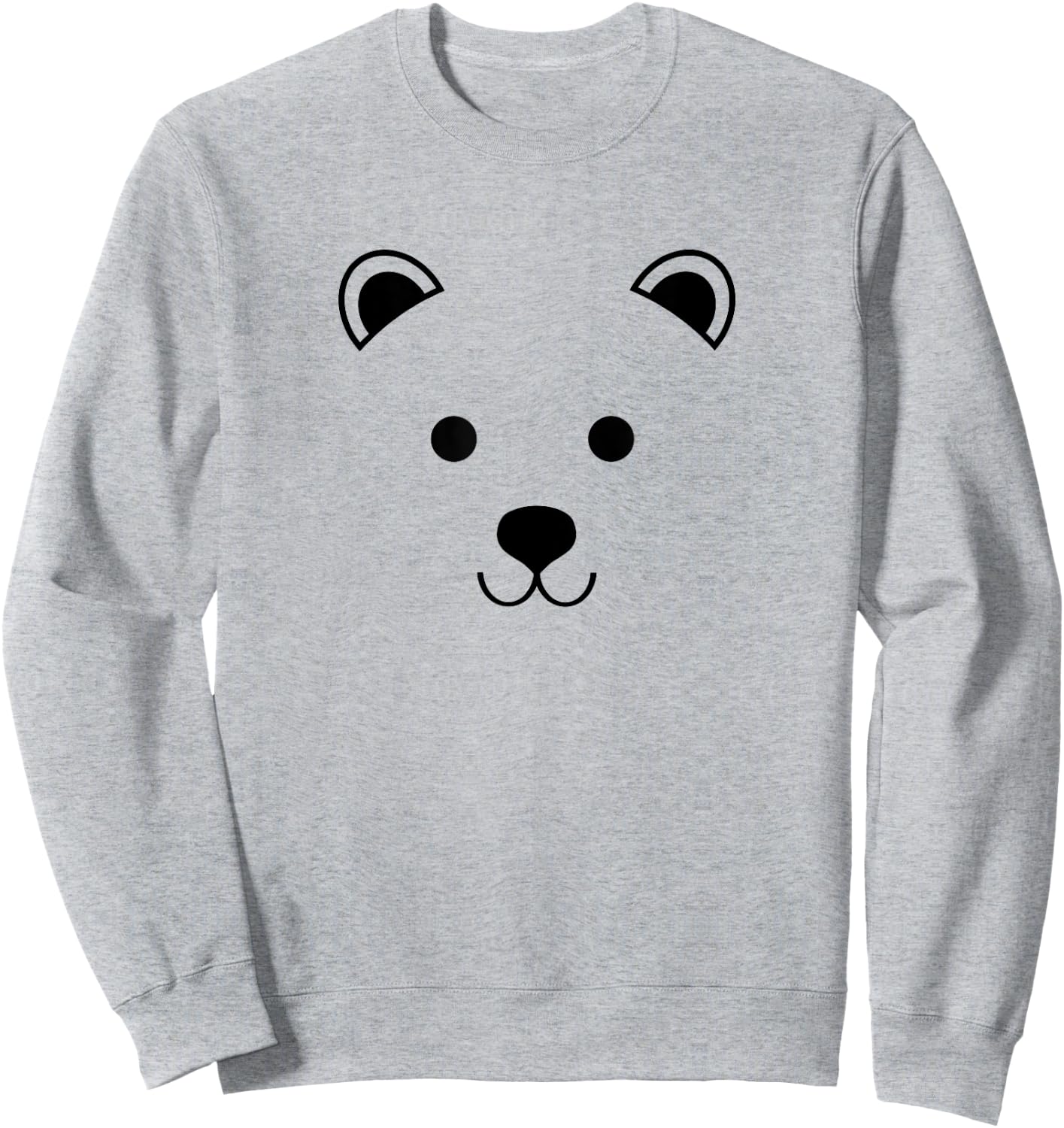 Animal Lover Baby Bear Face Cute Polar Bears Animals Sweatshirt - Sweatshirt | Ash