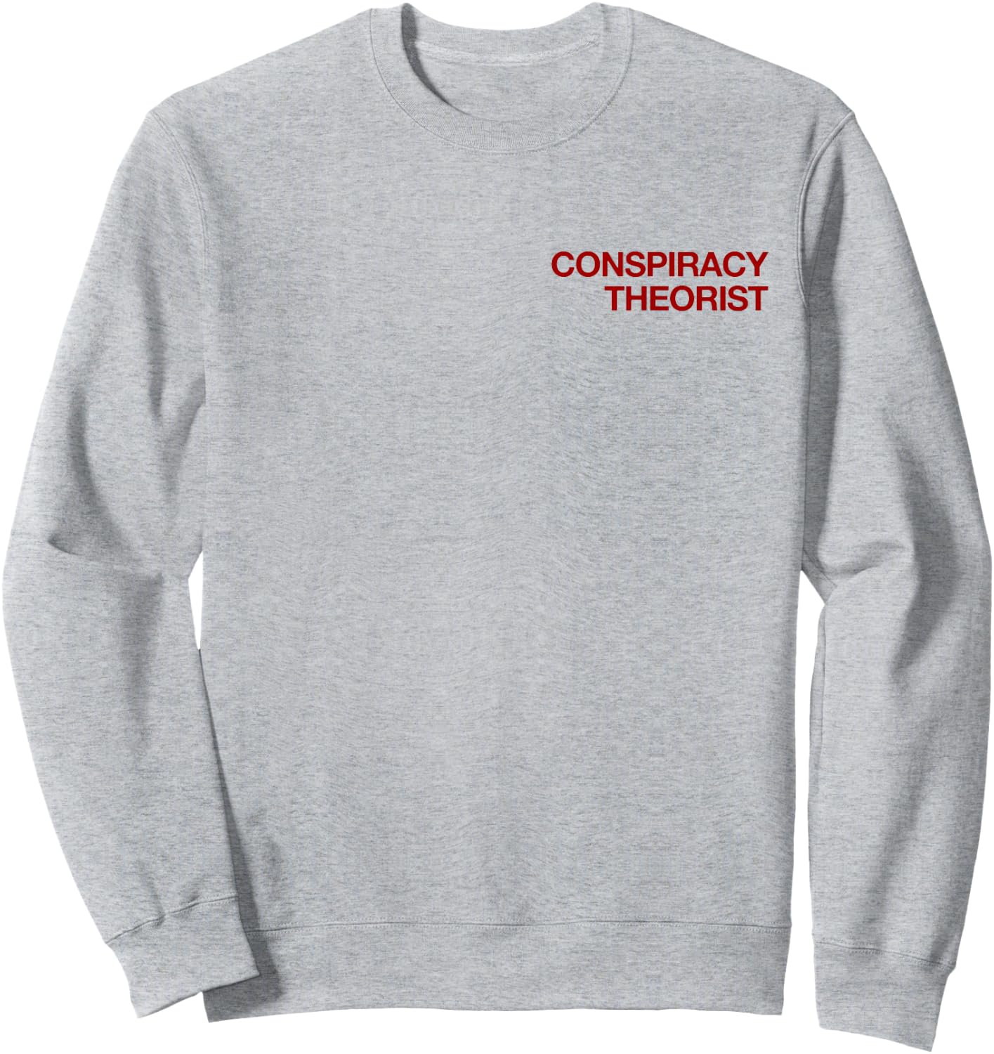 Conspiracy Theorist (with print on back - backprint) Sweatshirt - Sweatshirt | Ash