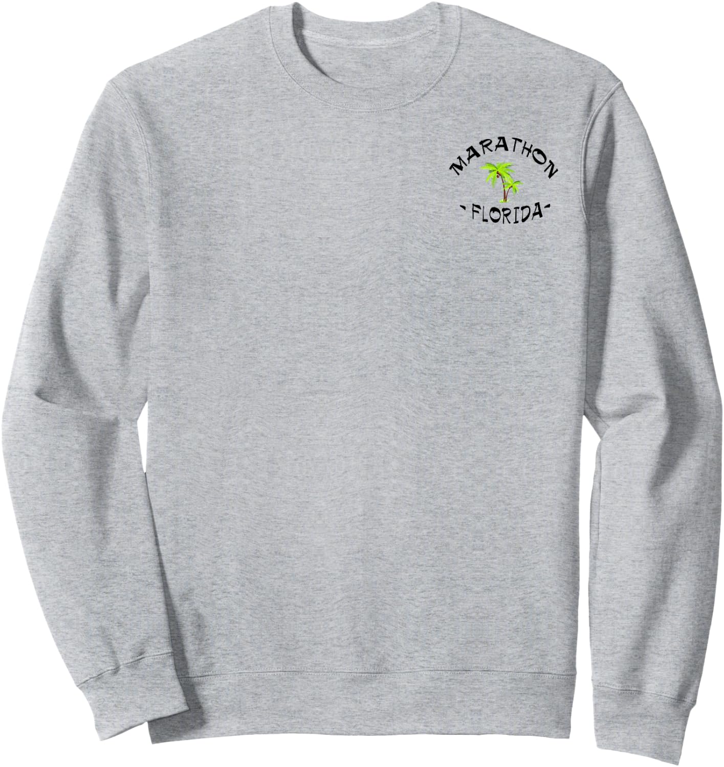 2 Sided Marathon Florida Key Island Vacation Gift Sweatshirt - Sweatshirt | Ash