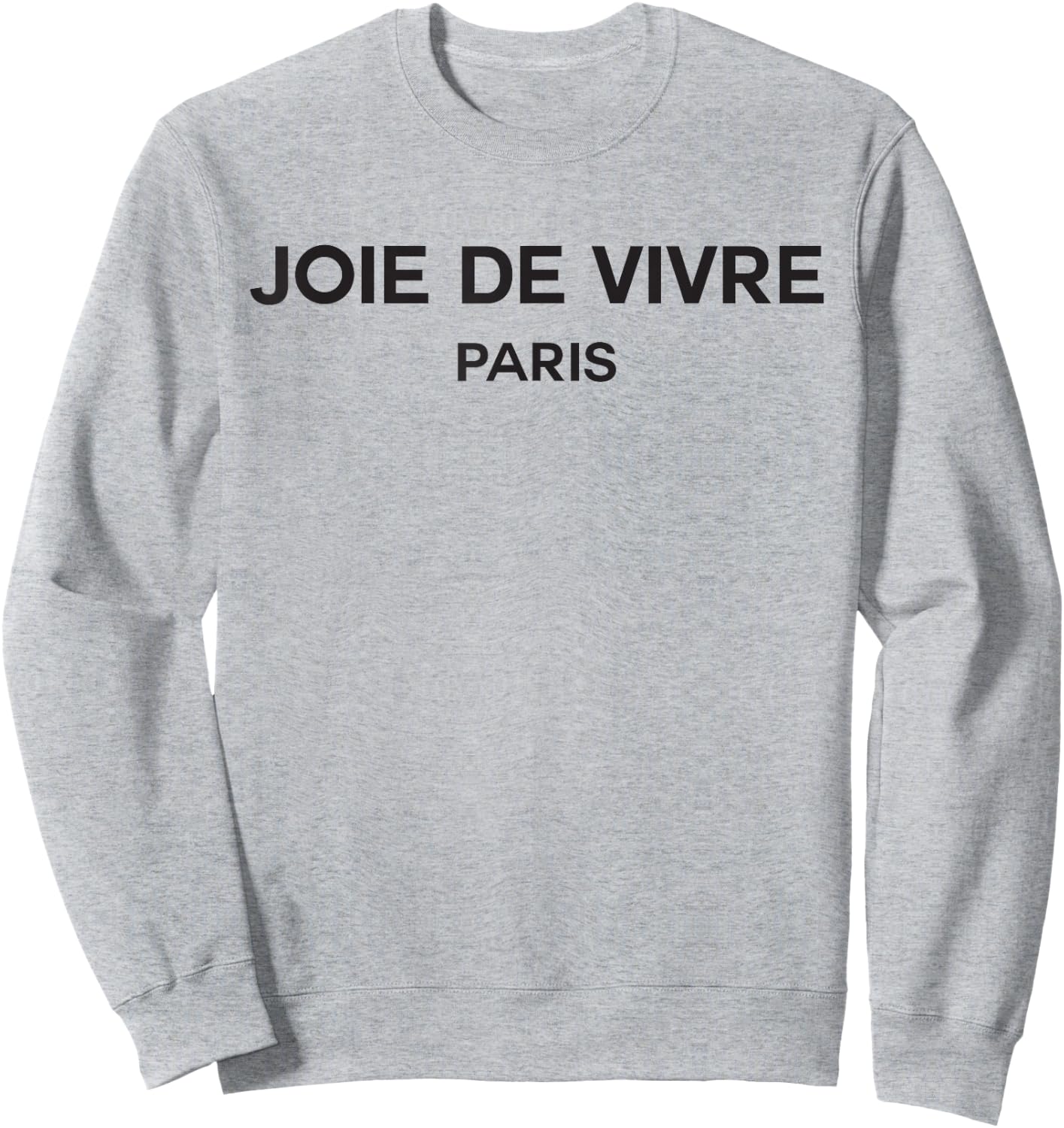 Joie de Vivre Paris French Saying Sweatshirt - Sweatshirt | Ash
