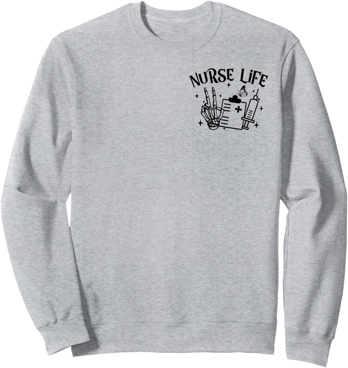 Some Days I Rock It Some Days It Rock Me Skeleton Nurse Life Sweatshirt - Sweatshirt | Ash