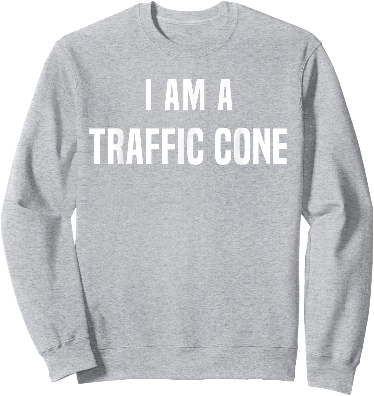 Traffic Cone Costume Easy Simple Halloween Costumes Sweatshirt - Sweatshirt | Ash