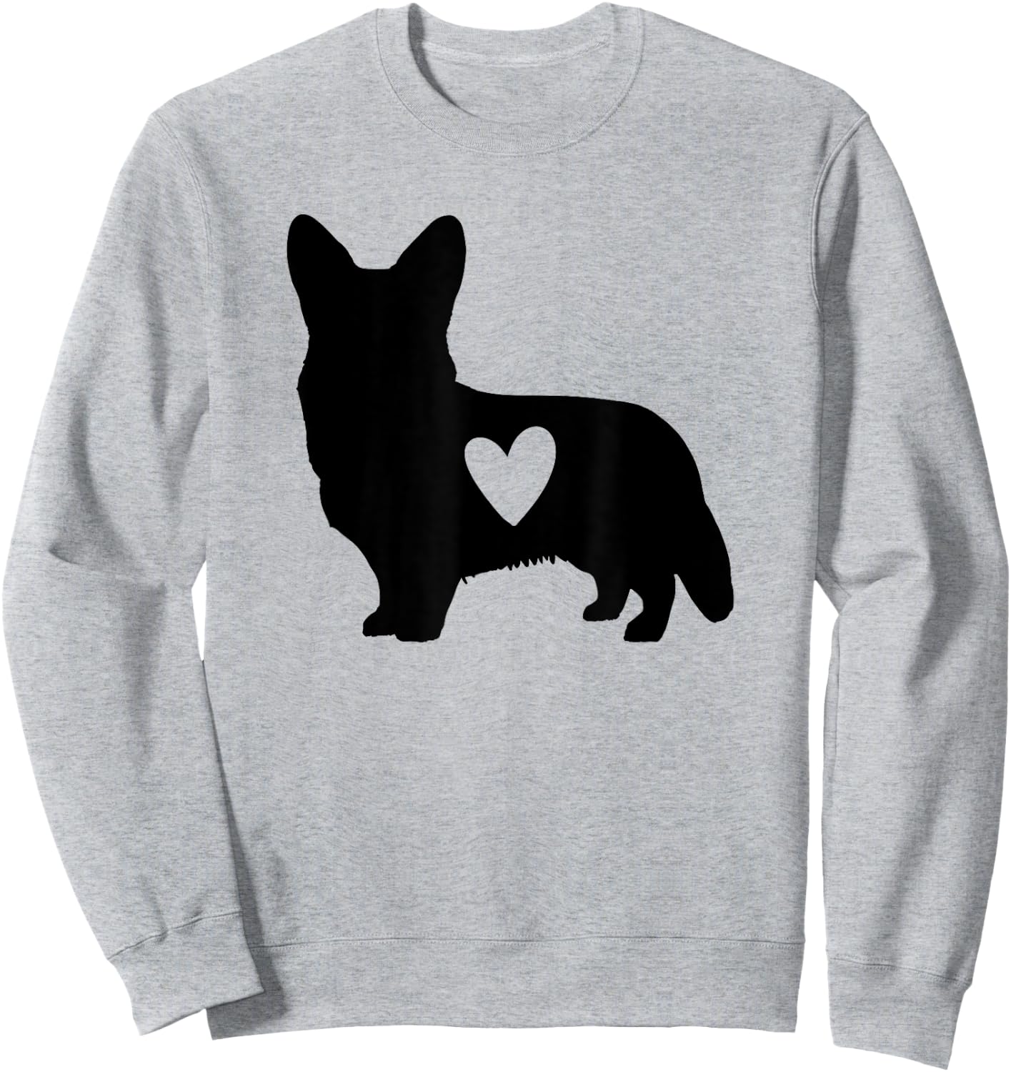 Corgi Heart Funny Pet Corgi Dog Lover Sweatshirt - Sweatshirt | Ash