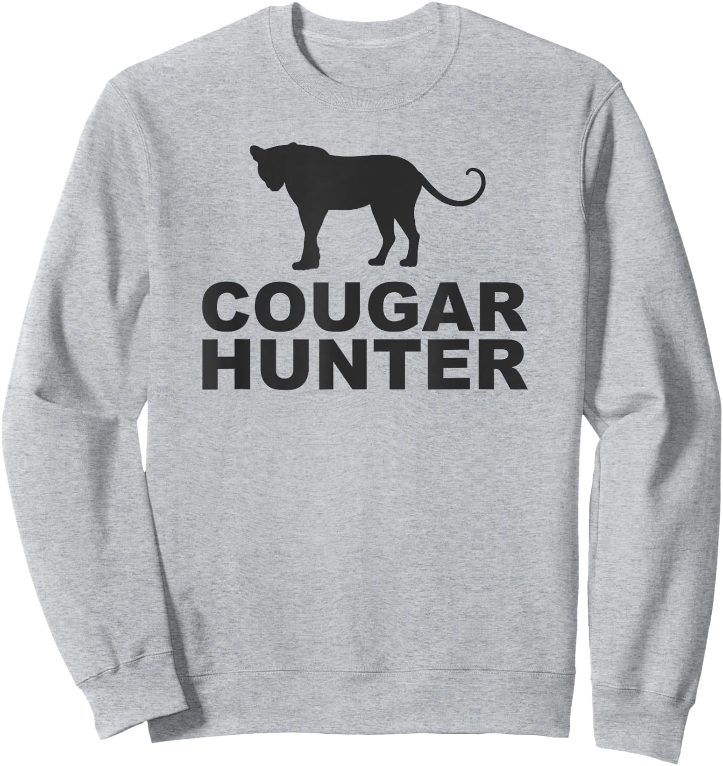 Cougar Hunter Funny Sweatshirt - Sweatshirt | Ash