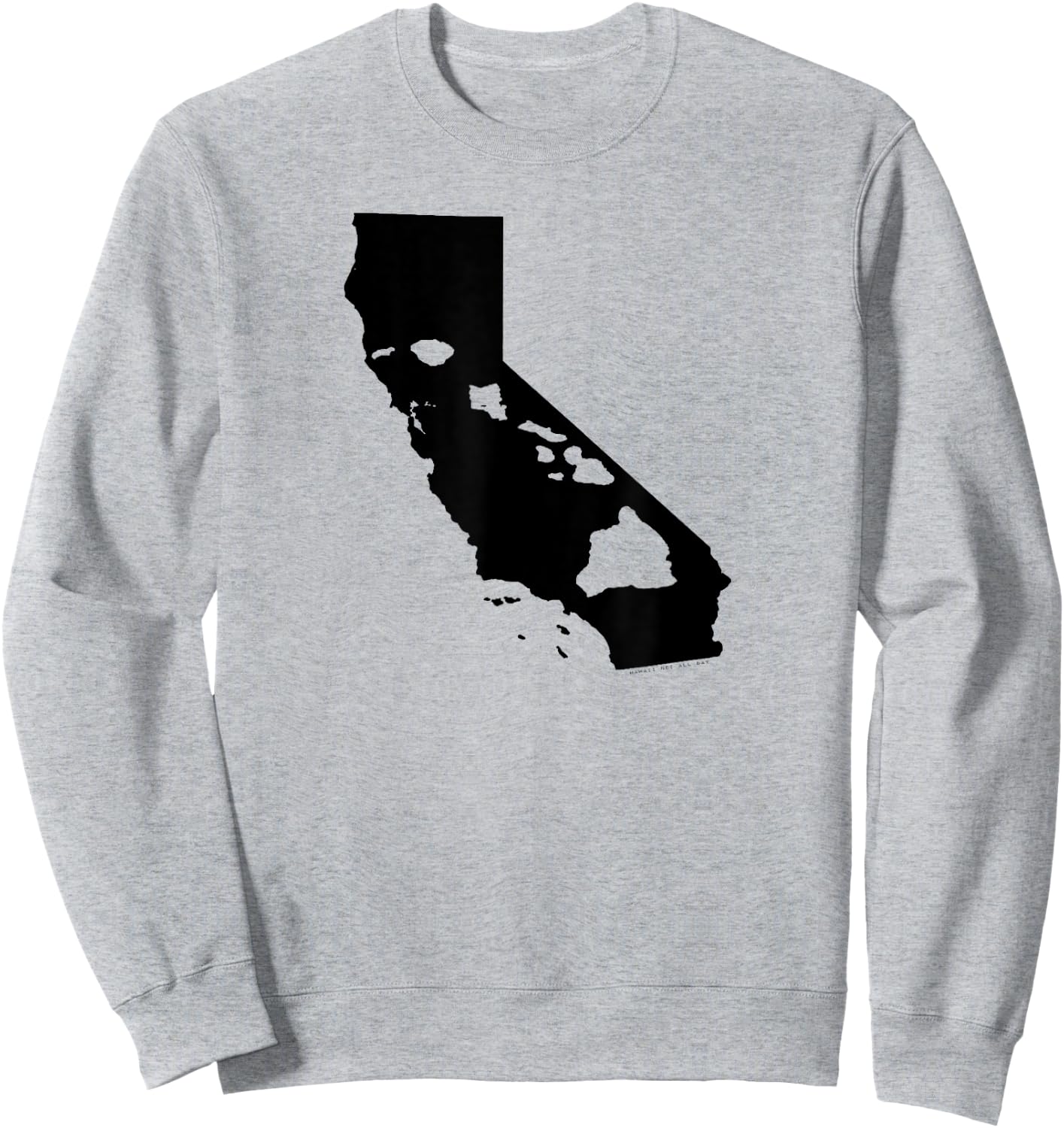 California State and Hawaii Roots by Hawaii Nei All Day Sweatshirt - Sweatshirt | Ash