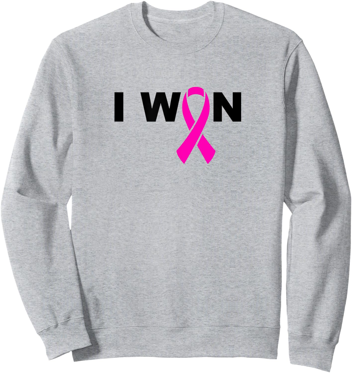 I WON Pink Ribbon for Breast Cancer Awareness Shirt Sweatshirt - Sweatshirt | Ash
