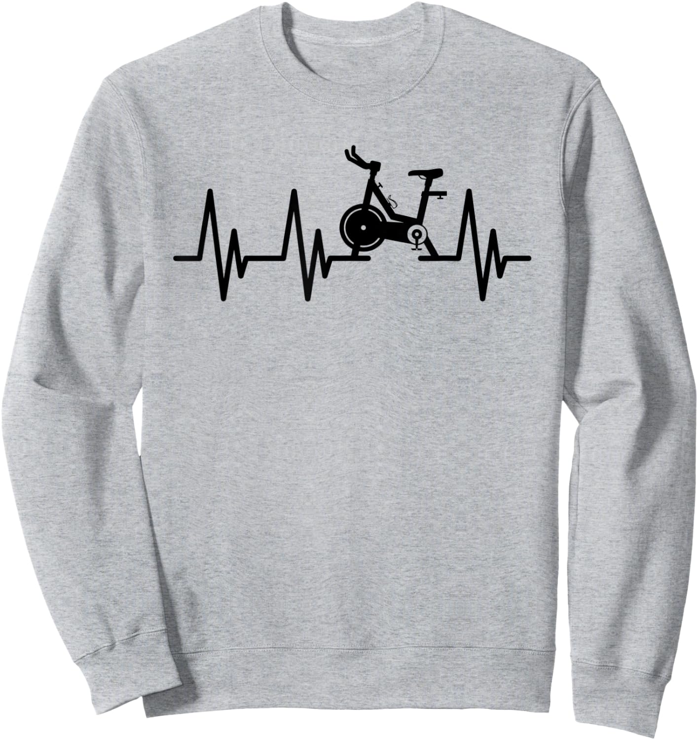 Love Spin Heartbeat Funny Gym Workout Fitness Spinning Class Sweatshirt - Sweatshirt | Ash