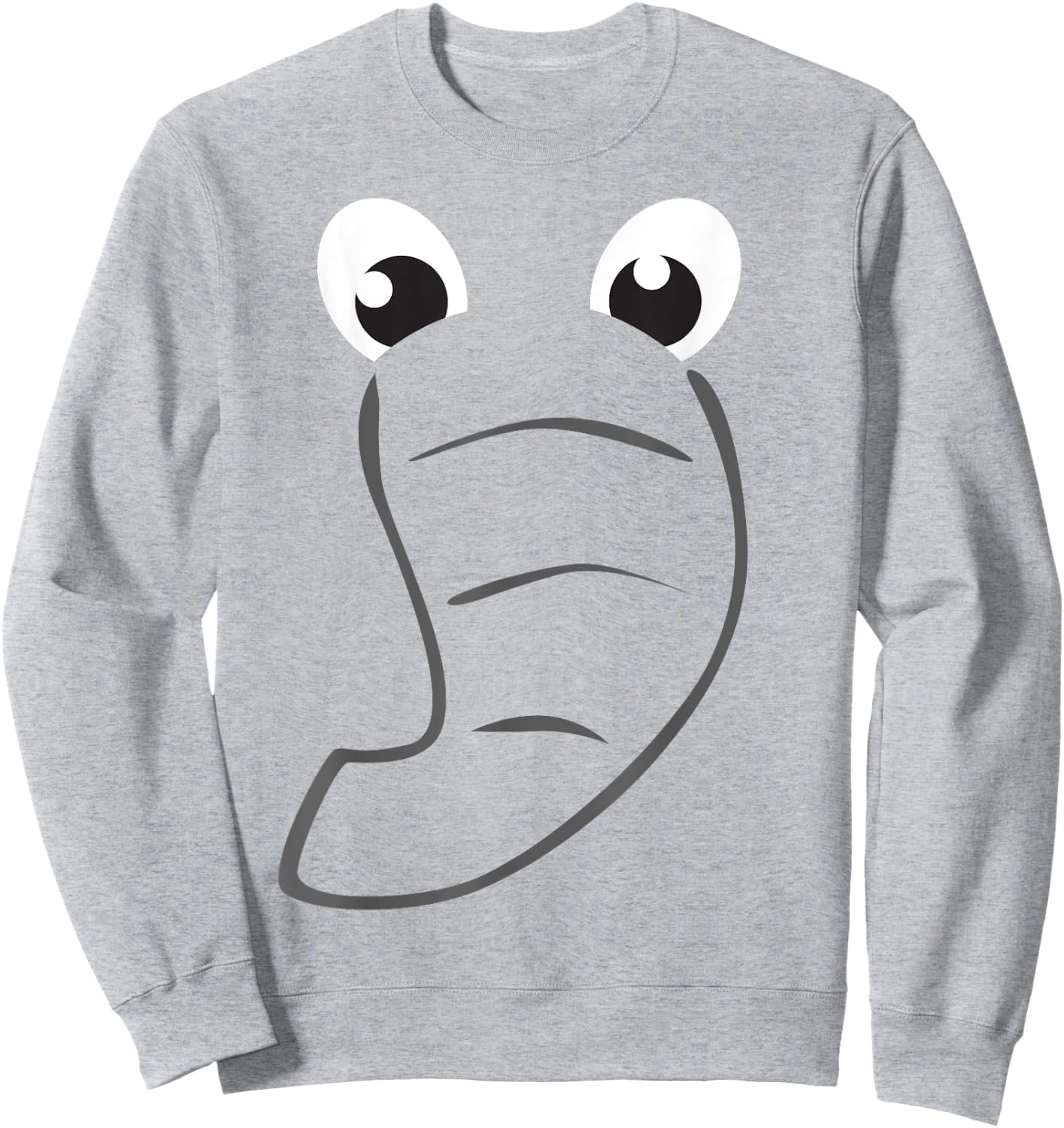 Elephant Face Cute Kids Halloween Costume Animal Gift Sweatshirt - Sweatshirt | Ash