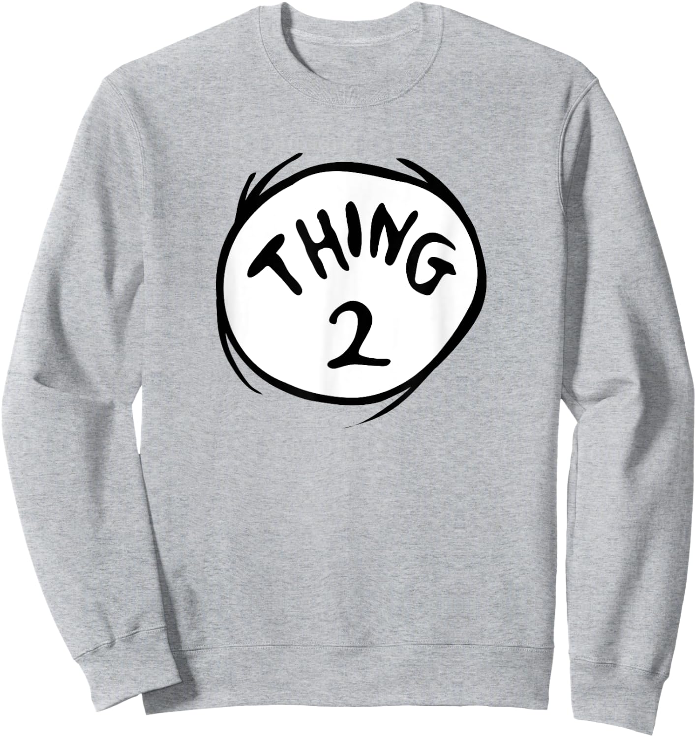 Dr. Seuss Thing 2 Emblem Sweatshirt - Sweatshirt | Ash