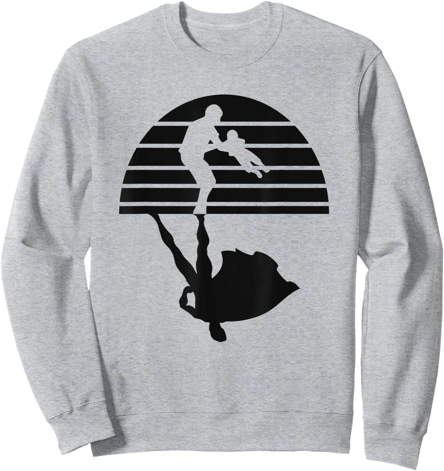 Super Dad Shadow Funny Hero Sweatshirt - Sweatshirt | Ash