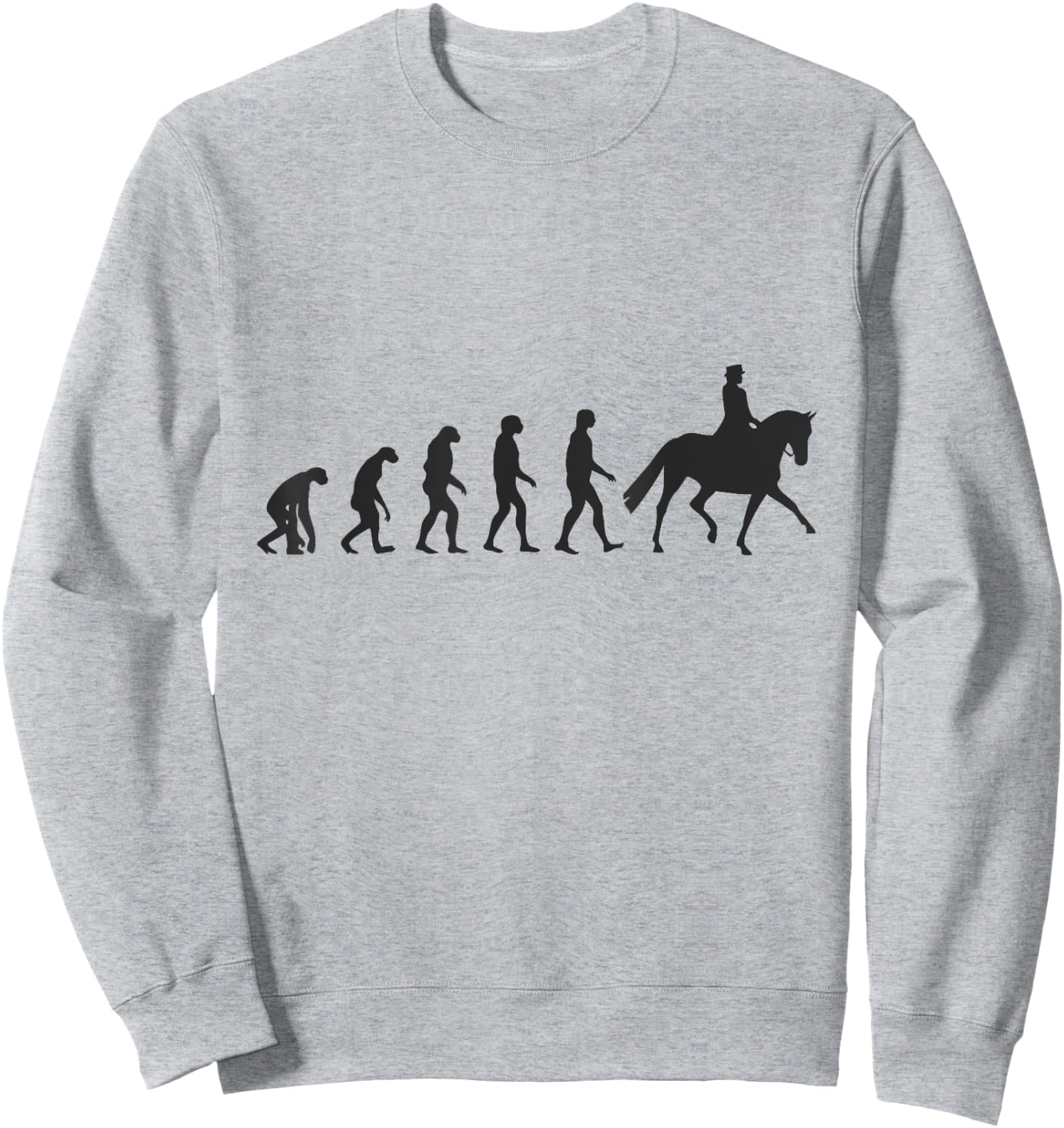 Dressage Horse Equitation Evolution Sweatshirt - Sweatshirt | Ash
