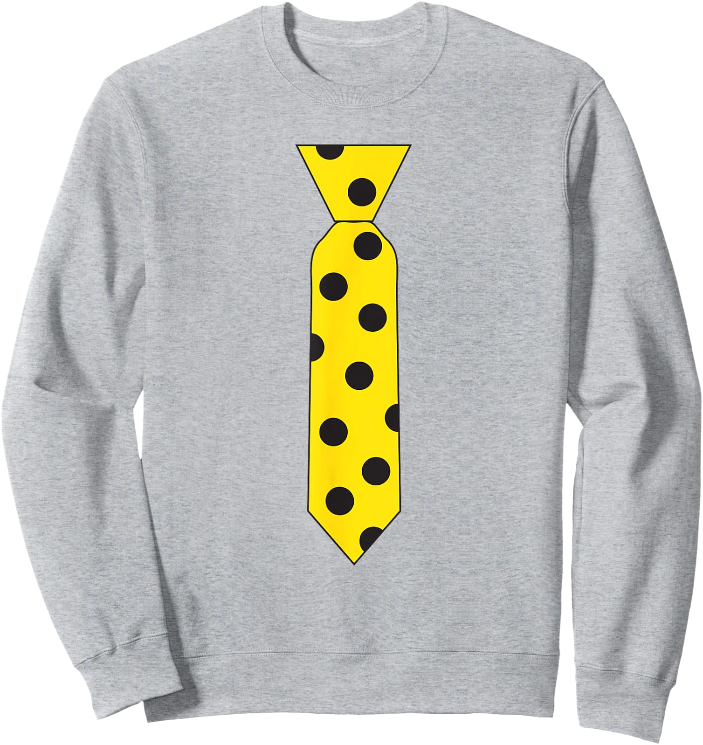 Yellow Black Polka Dot Tie Novelty Costume Necktie T Shirt Sweatshirt - Sweatshirt | Ash