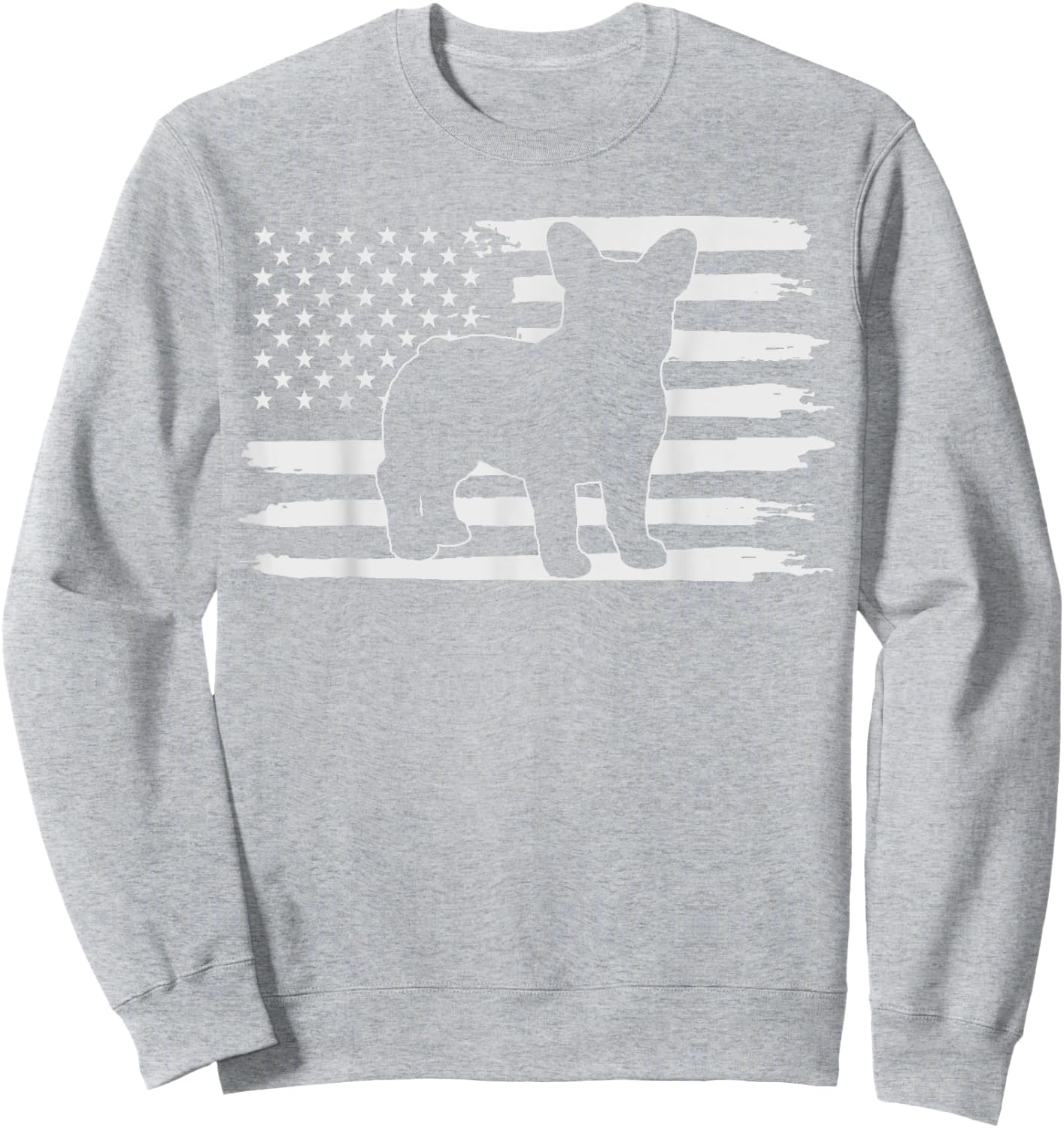 Frenchie Shirt French Bulldog 4th of July Kids Men Sweatshirt - Sweatshirt | Ash