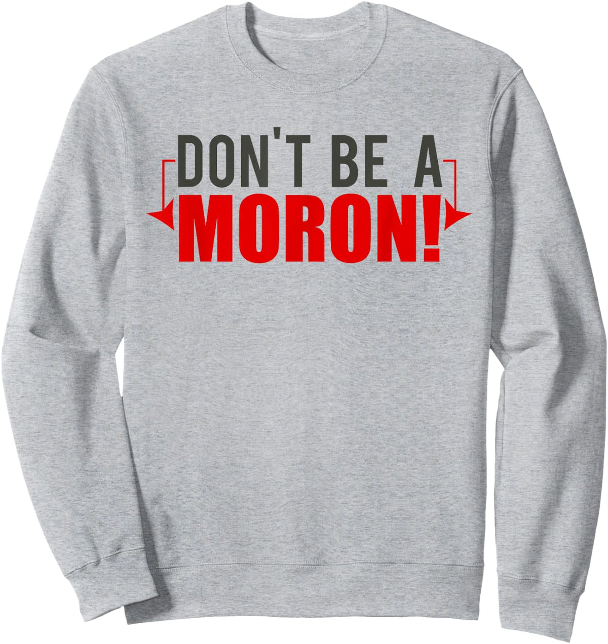 Designs by Dan Men's Funny Grey Modern Letter Print , Small, Short Sleeve, , Classic Fit, Cotton 50% Polyester 50% Sweatshirt - Sweatshirt | Ash