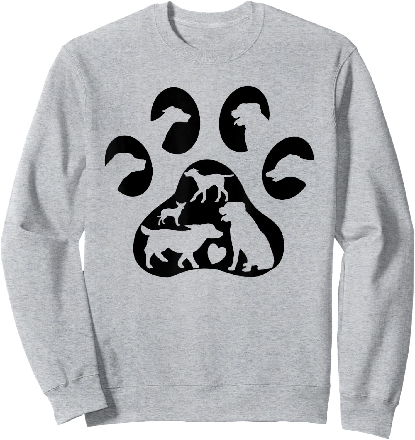 Dog Paw Print Foot for Dog Lovers Women Kids Sweatshirt - Sweatshirt | Ash