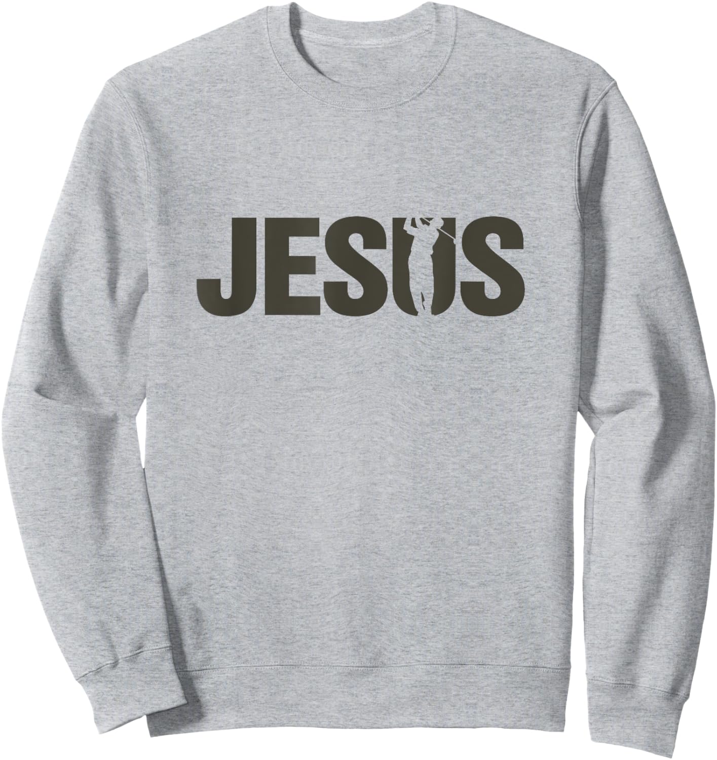 Jesus Christian Golf, Cool Spiritual Golfer Design Sweatshirt - Sweatshirt | Ash
