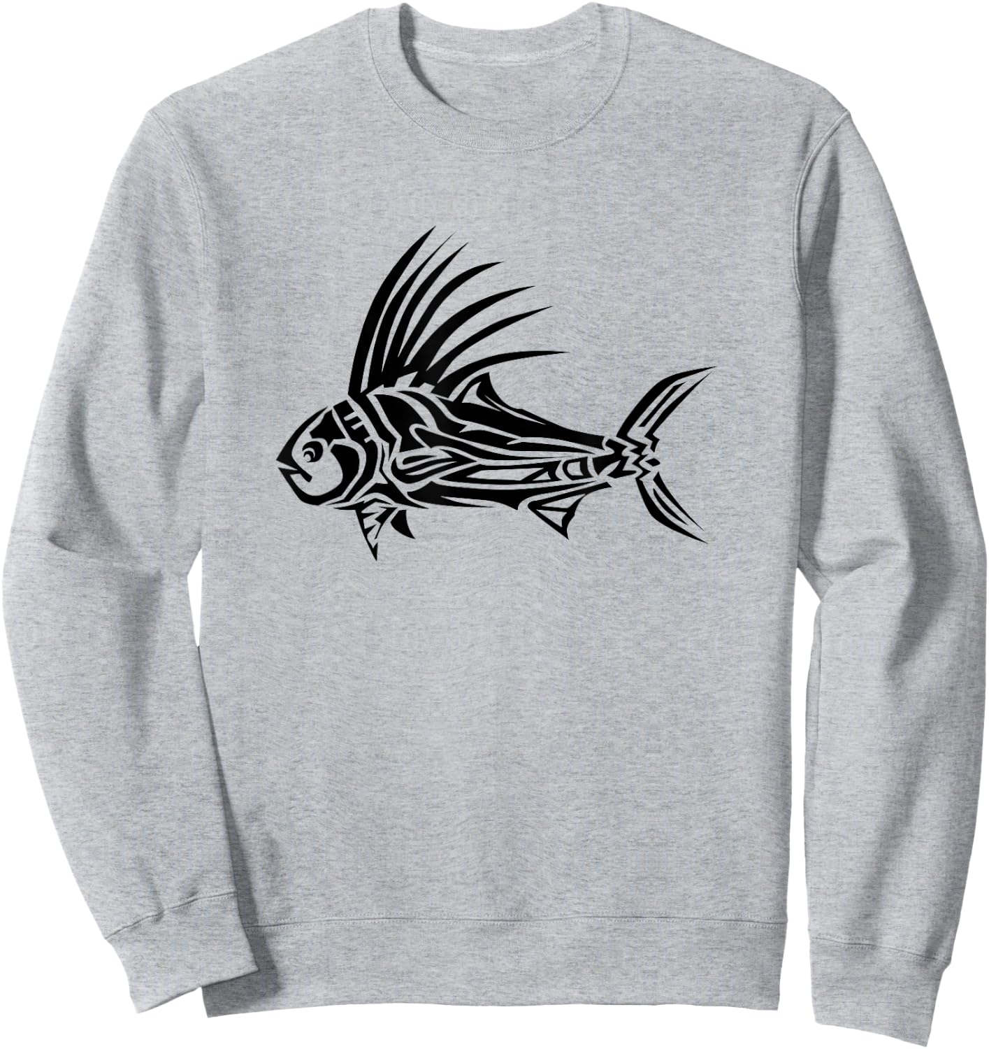 Roosterfish Shirt - Cool Rooster Fish Tribal Design Sweatshirt - Sweatshirt | Ash