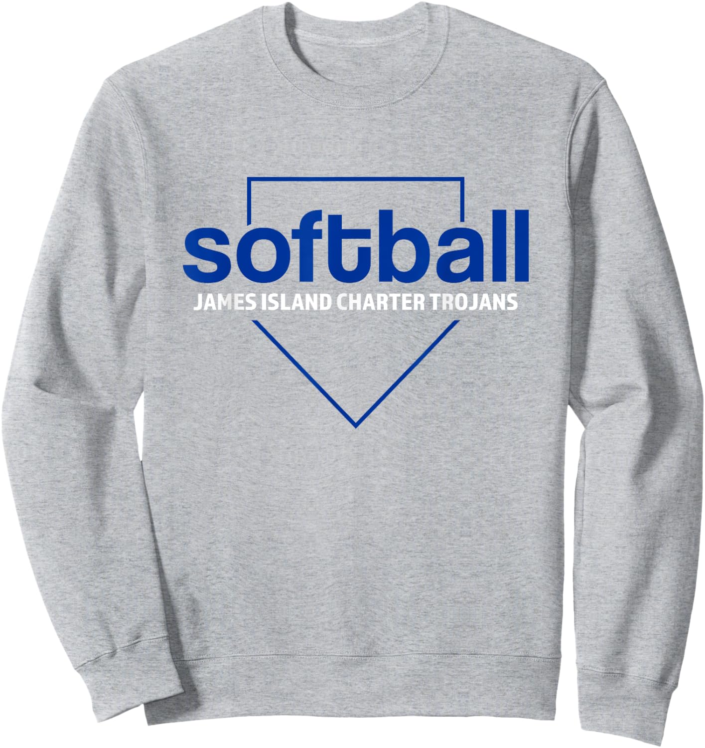 Softball Home Plate Sweatshirt - Sweatshirt | Ash