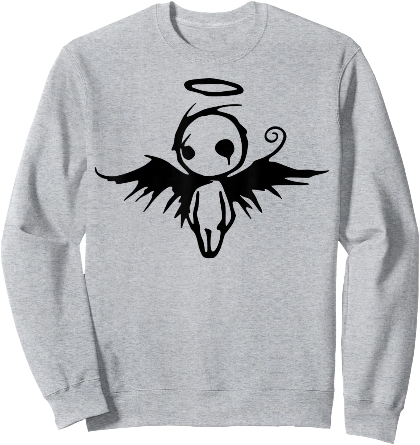 Cute Angel Vintage Couple Matching Halloween Party Costume Sweatshirt - Sweatshirt | Ash
