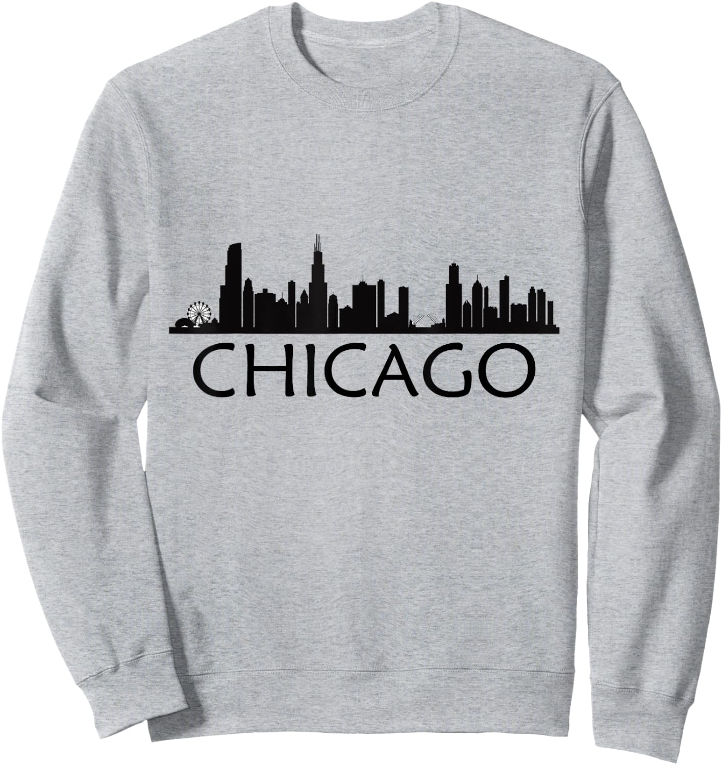 Chicago Skyline Chi Town I Love Wind City Sweatshirt - Sweatshirt | Ash