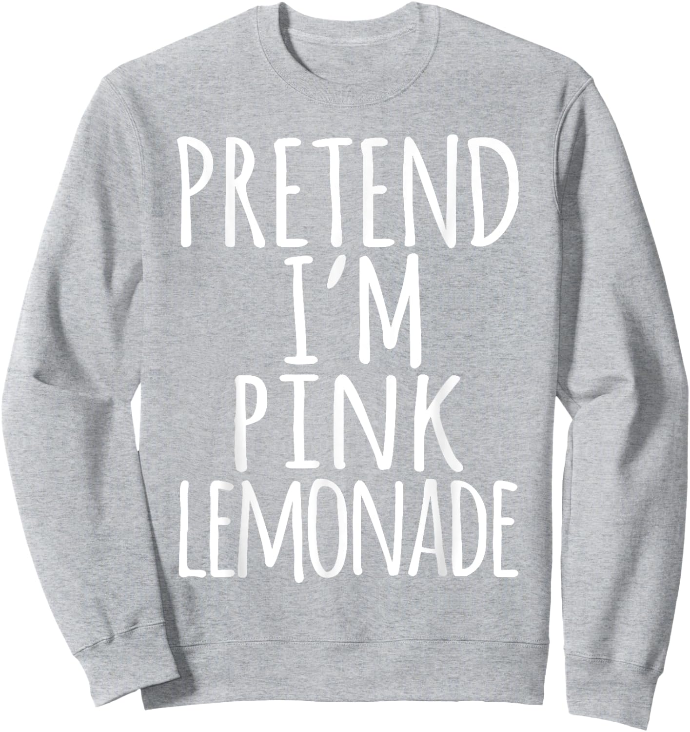 Funny Lazy Halloween Costume Shirt - Pink Lemonade Gift Sweatshirt - Sweatshirt | Ash