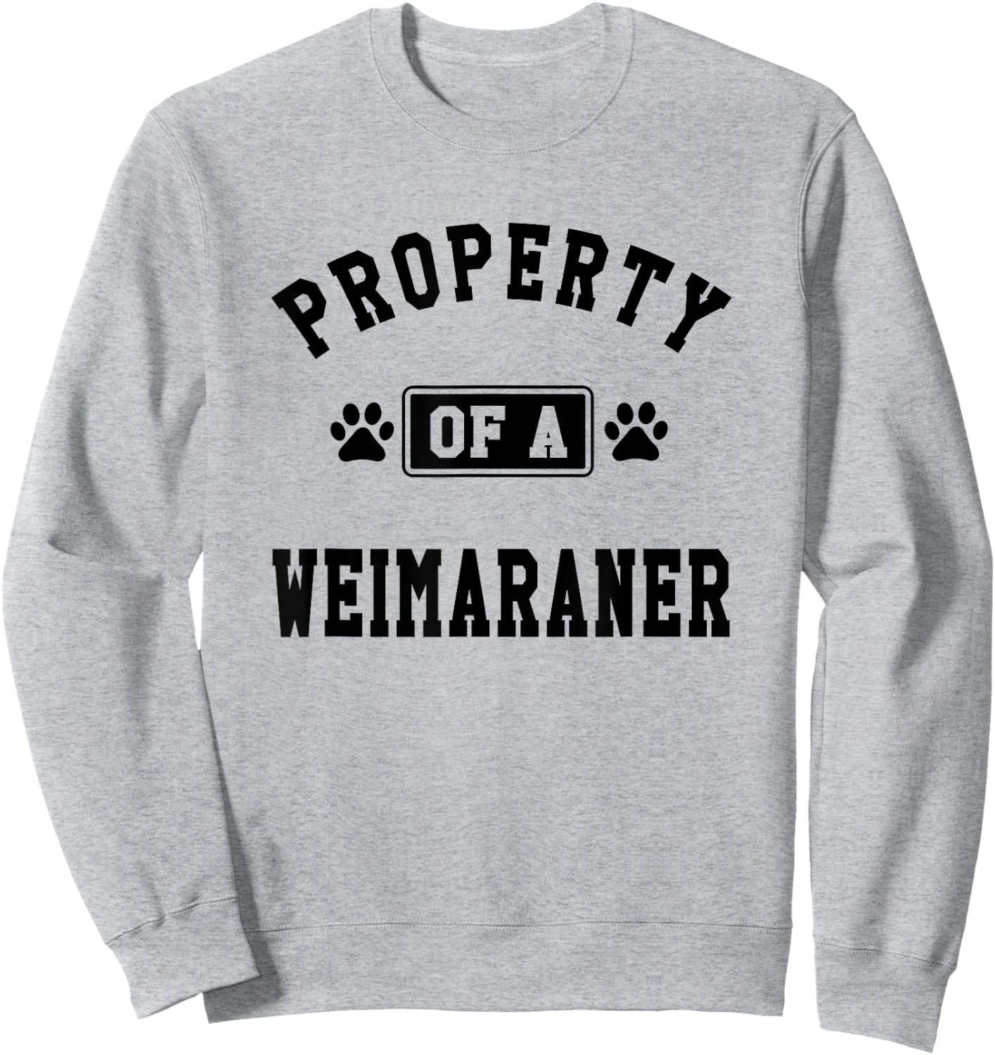 Property Of Weimaraner - Funny Weimaraner Lover Shirt Gift Sweatshirt - Sweatshirt | Ash