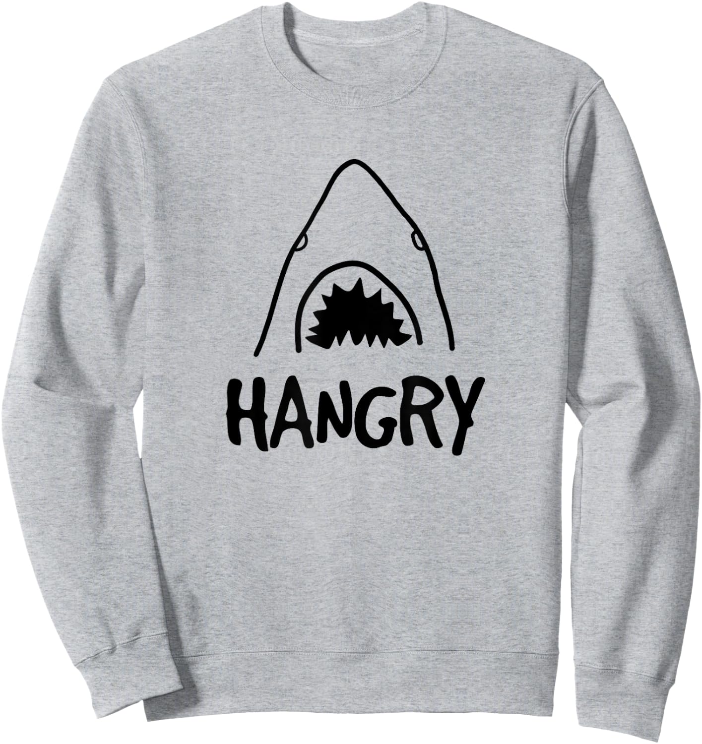 Hangry Shark Sweatshirt - Sweatshirt | Ash