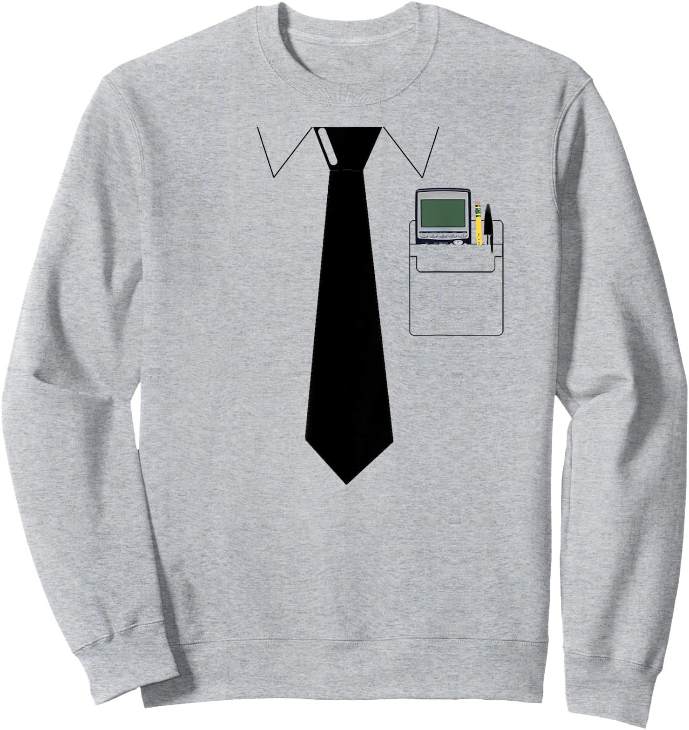 Pocket Protector | Engineer, Geek, Nerd Costume Sweatshirt - Sweatshirt | Ash