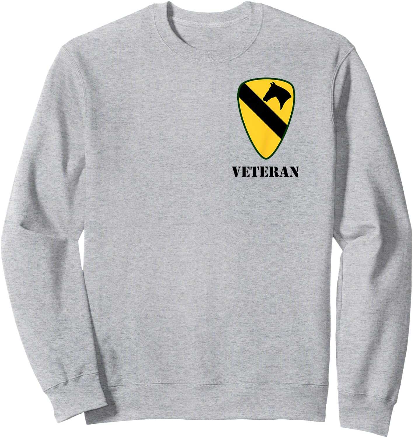 1st Cavalry Shirt - 1st CAV Shirt - Veteran (White) Sweatshirt - Sweatshirt | Ash