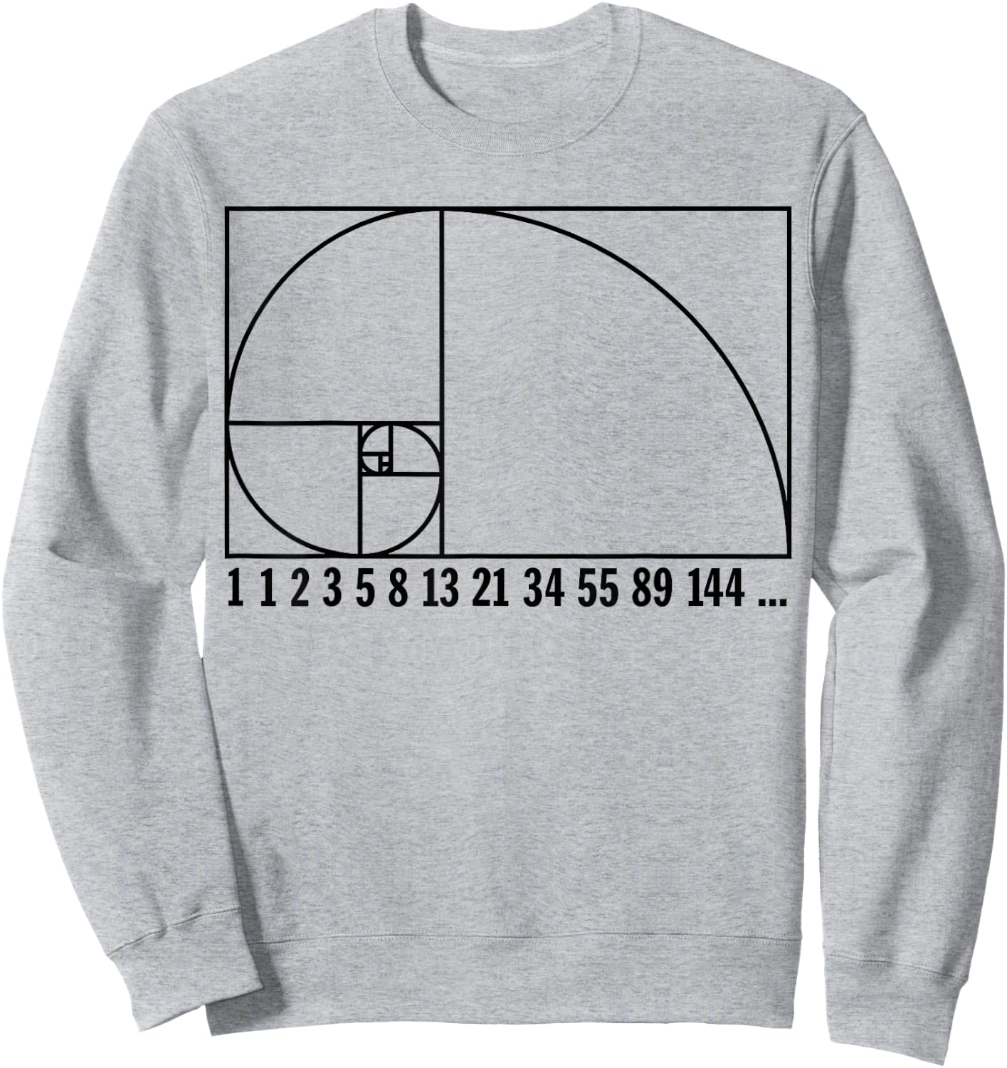 Fibonacci Spiral - Number Sequence black - Science Sweatshirt - Sweatshirt | Ash