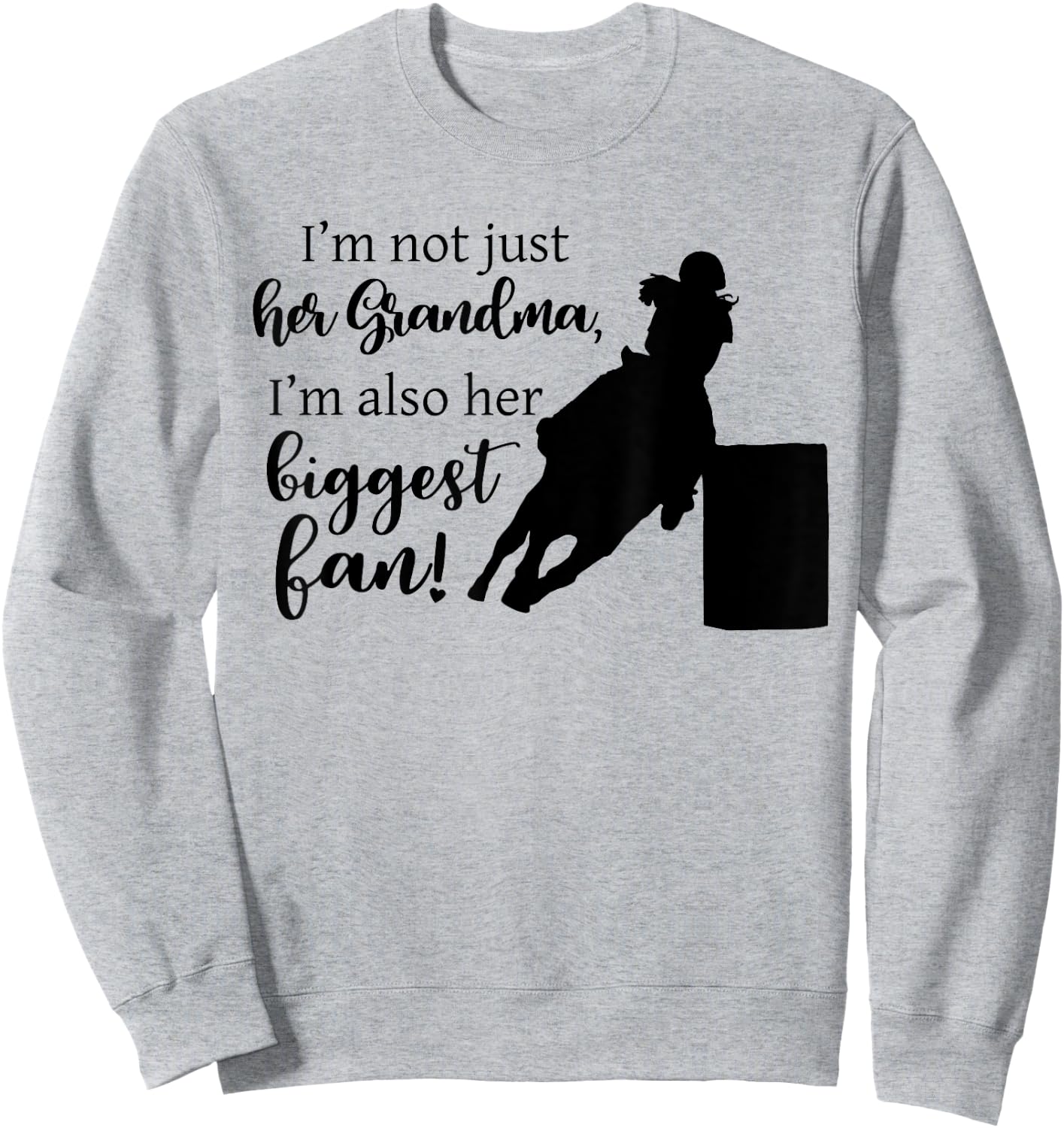 Barrel Racing Grandma T Shirt Cowgirl Horse Riding Racer Sweatshirt - Sweatshirt | Ash