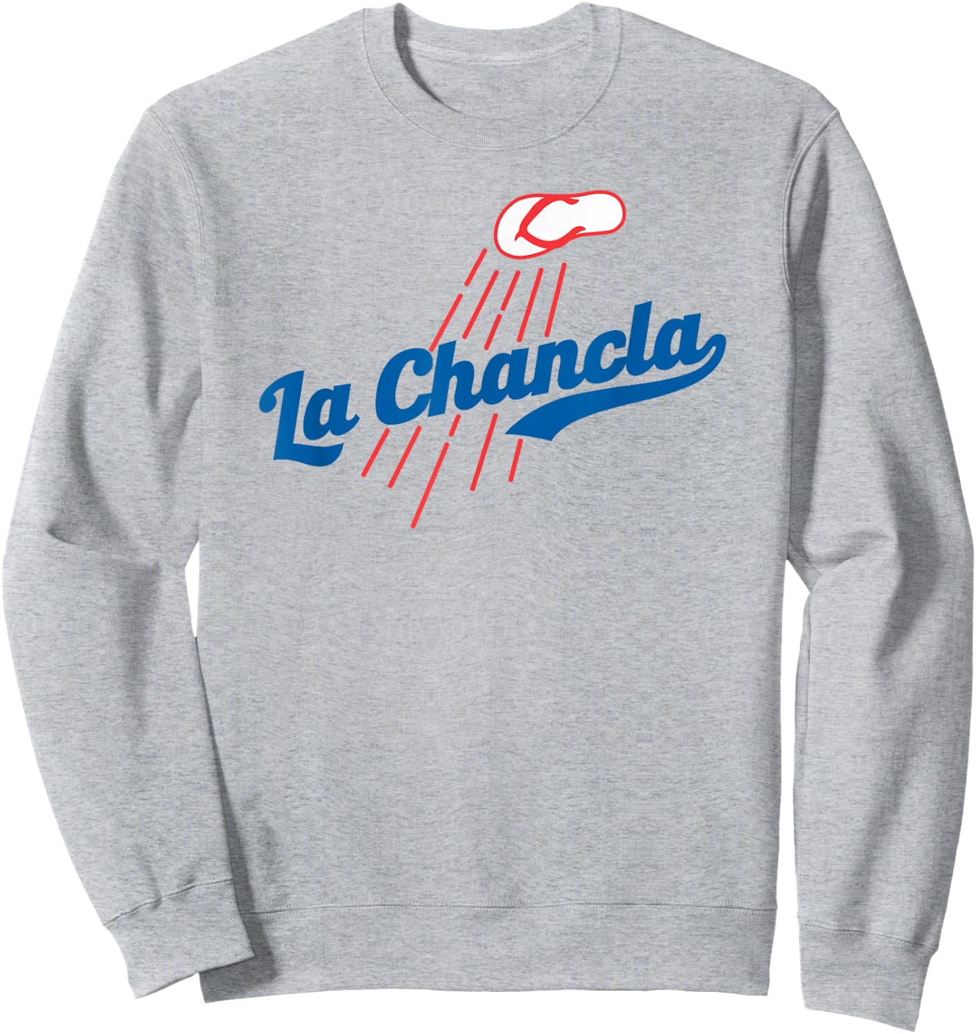 Funny Baseball Mexican Themed Flying La Chancla Flops Sweatshirt - Sweatshirt | Ash